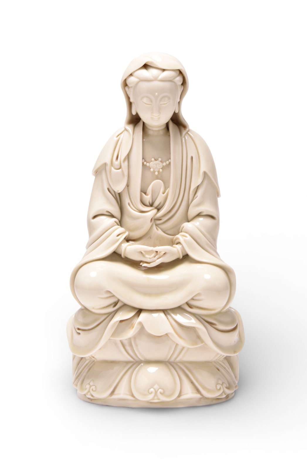 The Chinese Qing Dynasty blanc de chine figure of Guanyin that sold for £6,500. Halls